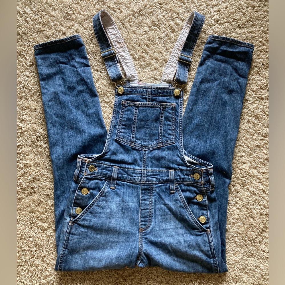 Eddie Bauer Blue Denim Overalls Classic Style